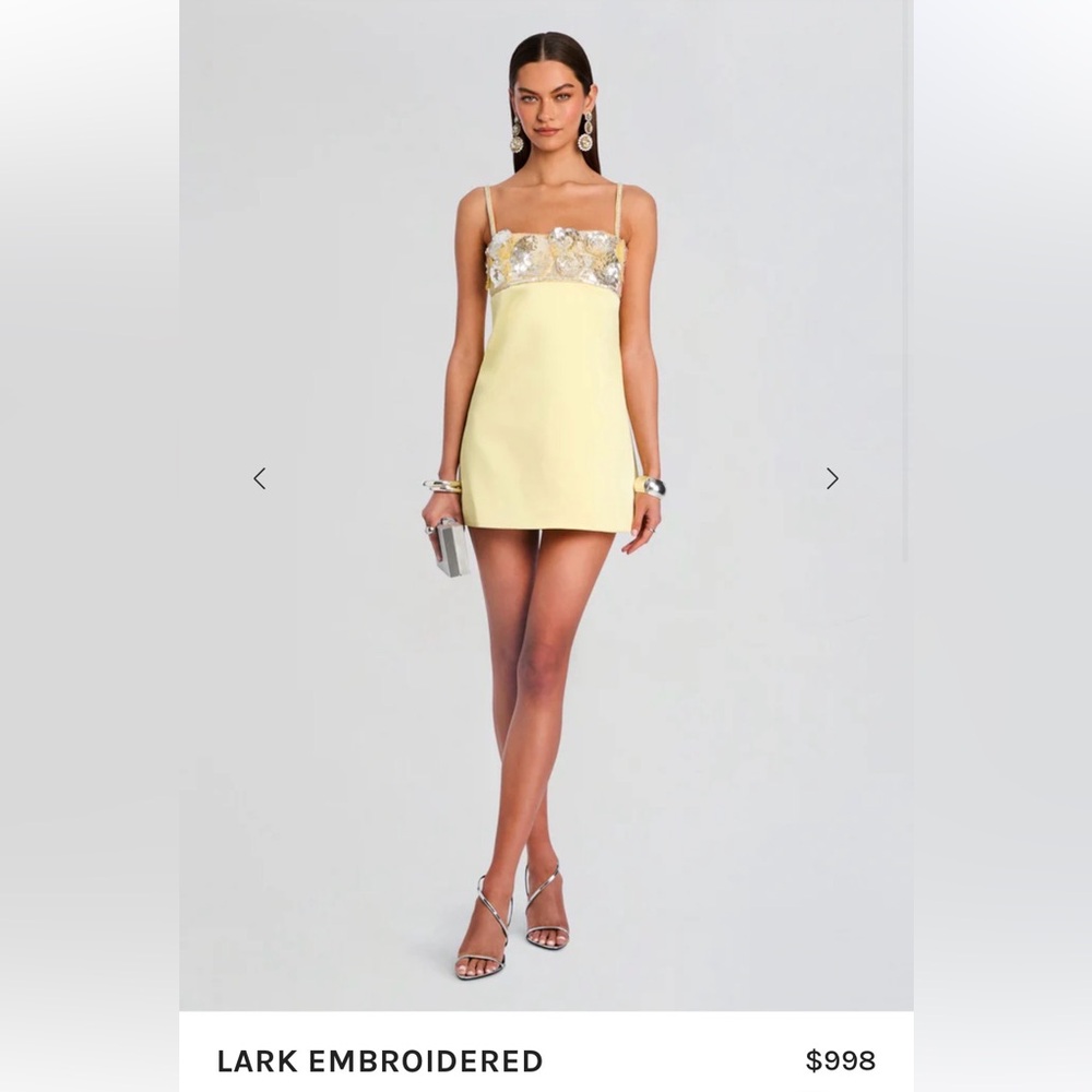 Retrofete Lark Embroidered Mini Dress